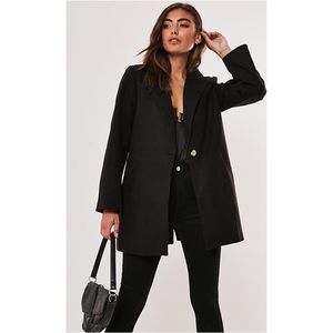 Missguided Petite Black Formal Coat